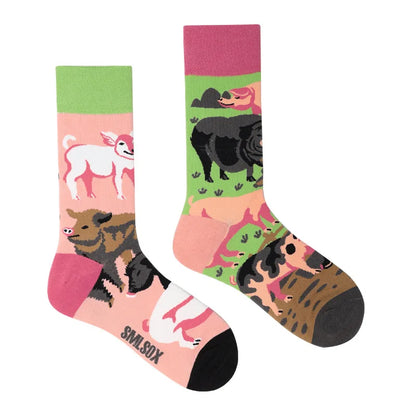 1 Pair Man Women Sock Original AB Tide Socks Colorful Cat Dog Koala Cow Cotton Socks Four Seasons Unisex Socks for Birthday Gift