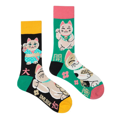 1 Pair Man Women Sock Original AB Tide Socks Colorful Cat Dog Koala Cow Cotton Socks Four Seasons Unisex Socks for Birthday Gift