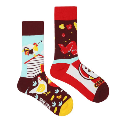 1 Pair Man Women Sock Original AB Tide Socks Colorful Cat Dog Koala Cow Cotton Socks Four Seasons Unisex Socks for Birthday Gift