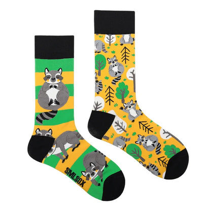 1 Pair Man Women Sock Original AB Tide Socks Colorful Cat Dog Koala Cow Cotton Socks Four Seasons Unisex Socks for Birthday Gift