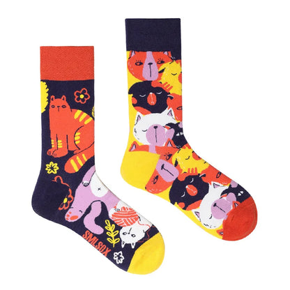 1 Pair Man Women Sock Original AB Tide Socks Colorful Cat Dog Koala Cow Cotton Socks Four Seasons Unisex Socks for Birthday Gift