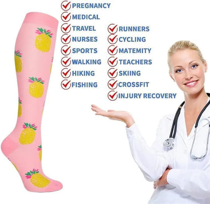 1 paire de Chaussettes de Compression pour Hommes et femmes  – Running, Basket, Cyclisme & Prévention Médicale