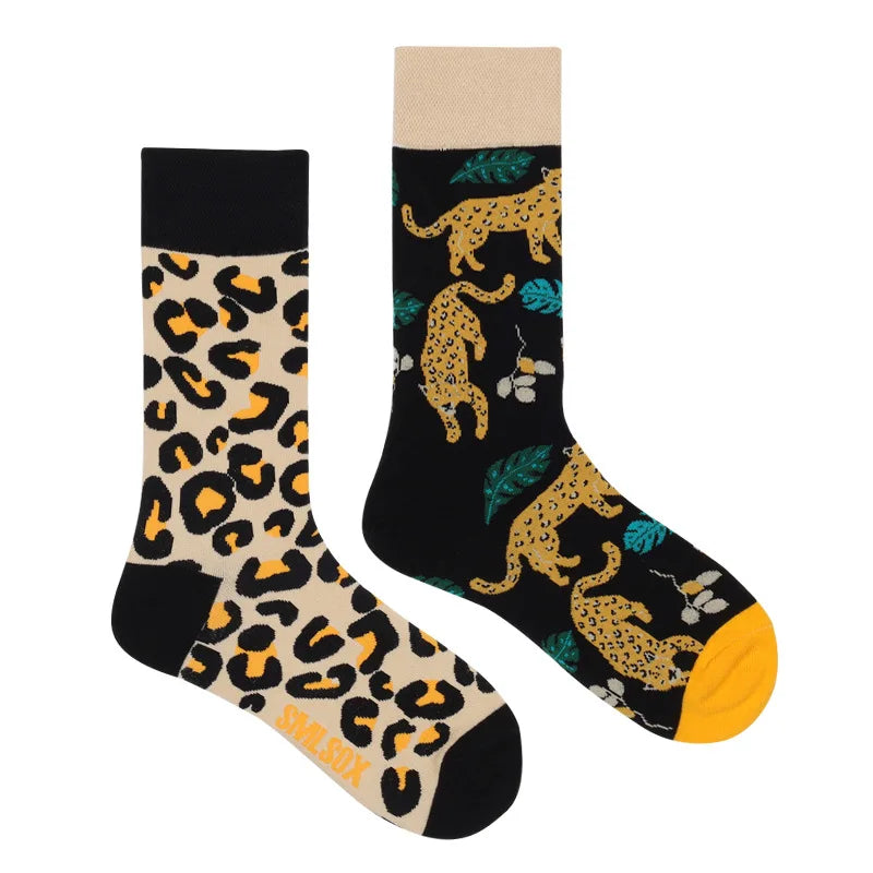 1 Pair Man Women Sock Original AB Tide Socks Colorful Cat Dog Koala Cow Cotton Socks Four Seasons Unisex Socks for Birthday Gift