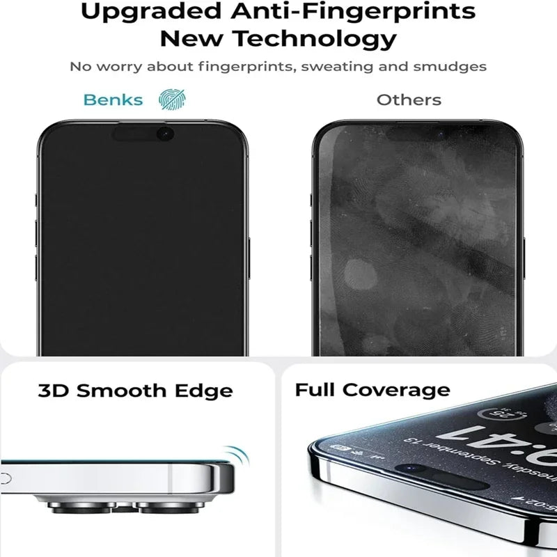 Matte Oleophobic Coating Dust free Installation Screen Protector For iPhone 13 11 12 14 17 Pro Max 15 16 Plus XR X Frosted Glass