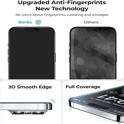 Matte Oleophobic Coating Dust free Installation Screen Protector For iPhone 13 11 12 14 17 Pro Max 15 16 Plus XR X Frosted Glass
