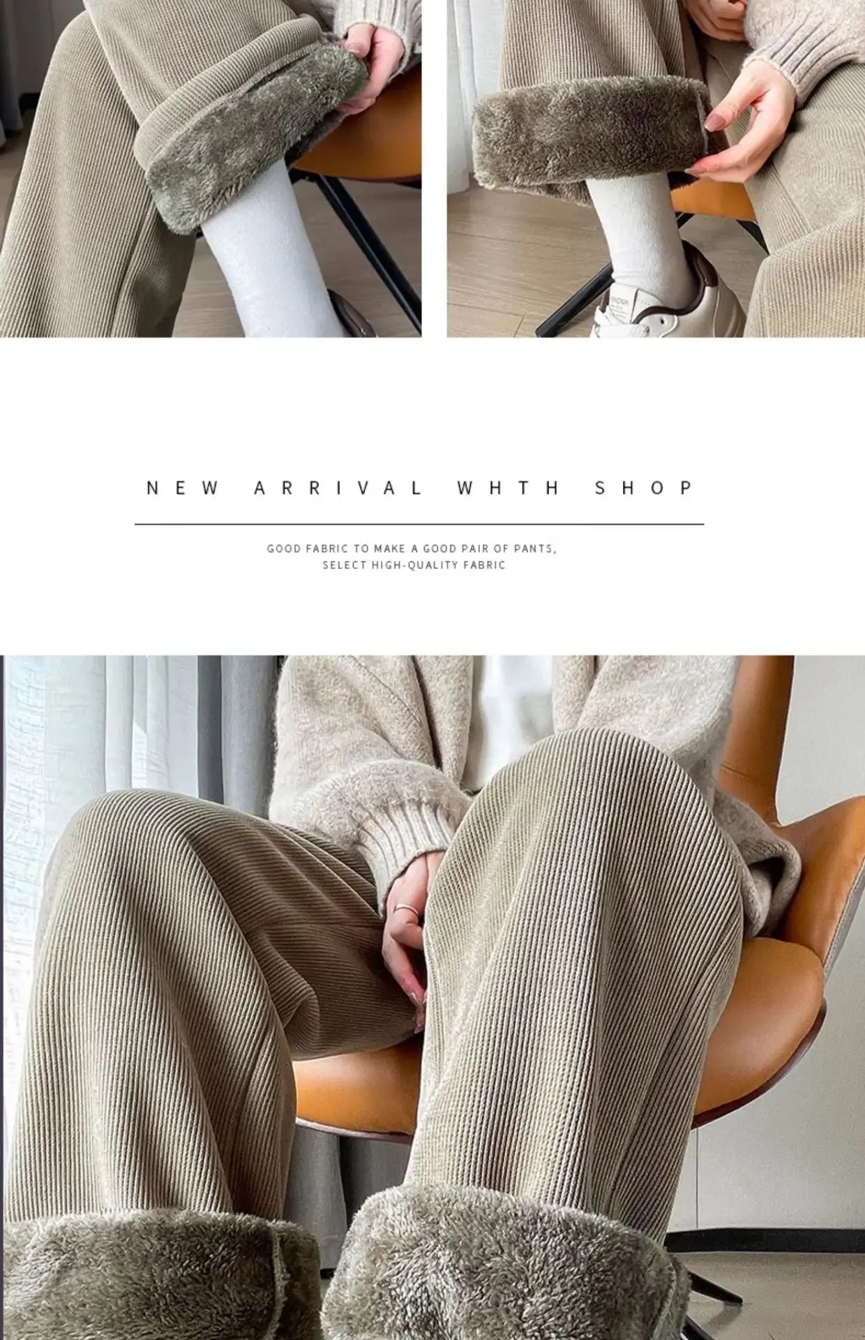 Pantalon Large Femme – Doublé Polaire, Style Sportif 2025