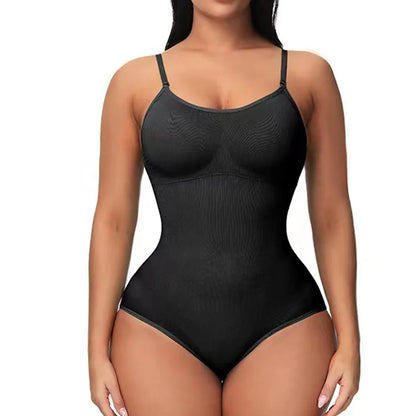 Combinaison gainante sillouhette fine, bretelle spaghetti / V Neck Spaghetti Strap Bodysuits Compression Body Suits Open Crotch Shapewear Slimming Body Shaper Smooth Out Bodysuit Shaper