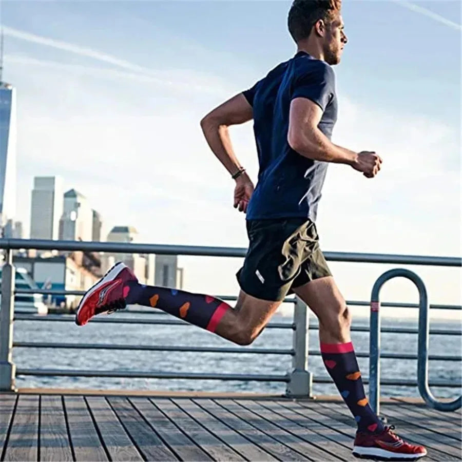 1 paire de Chaussettes de Compression pour Hommes et femmes  – Running, Basket, Cyclisme & Prévention Médicale