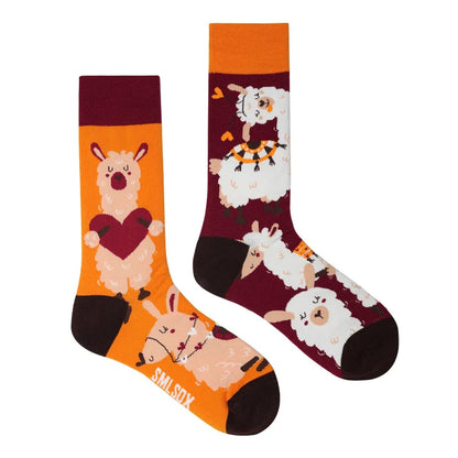 1 Pair Man Women Sock Original AB Tide Socks Colorful Cat Dog Koala Cow Cotton Socks Four Seasons Unisex Socks for Birthday Gift
